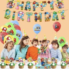 NEW Super Mario Bros. Game Theme Birthday Party Decorate Supplies Set US Seller