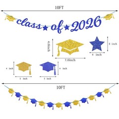Navy-Blue White-Gold Navy-blue-white-gold Graduation Class of 2025