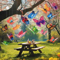 24 Pcs Large Spring Butterfly Decorations 3 Size Colorful Butterfly Hanging Orna