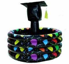 Graduation Hat Inflatable Cooler Holds 72 Cans New