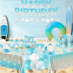 Seashell Beach Party Decorations, Ocean Seashell Birthday Party Supplies with St