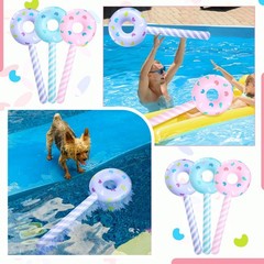 6 Pcs Inflatable Donut Balloons 33 Inch Candy Party Decorations Pool Float