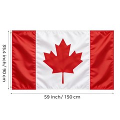 Flag, Flag of 3×5 Ft – Polyester Lightweight Flags with 2 Brass 1 Pc Canada