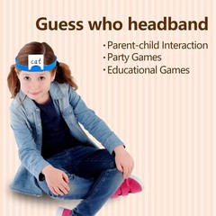 6 Pcs Guess Who Game Headbands (6 Colours), Can Insert Card, Headbands Board Gam