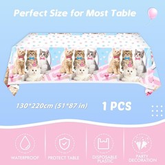 Stylish 41Pcs Cat Birthday Tableware – Perfect for 20 Guests Celebrations