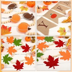 VitalCozy 3 Pcs Pre Strung Happy Fall Banner Felt Happy Fall Garland