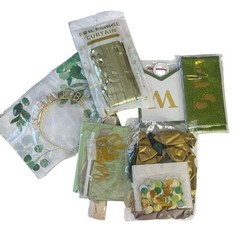 Sage Green Baby Shower Decorations Set Balloons Banner Foil Curtain Confetti Acc