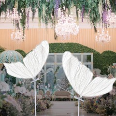 2PC LED Light Wedding Butterfly Floor Lamp Creative Butterfly Ceiling Lamp Props