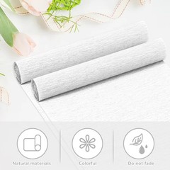 Crepe Paper Streamers 2 Rolls, 10 x 98Inch Crepe Paper Sheets