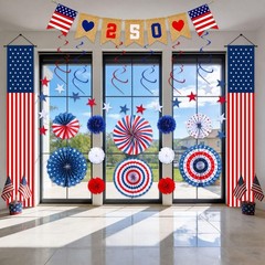 America 250th Anniversary Decorations 4th of July Patriotic Decor Set 22 Pcs …