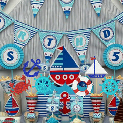12Pcs Glitter Nautical Centerpiece Sticks Nautical Birthday Party Centerpiece De