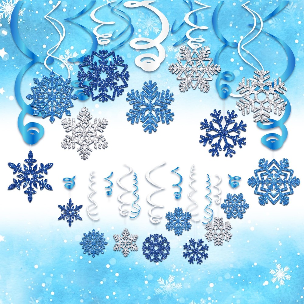 Winter Wonderland Party Decorations,Frozen Party Decorations,Snowflake Hangin