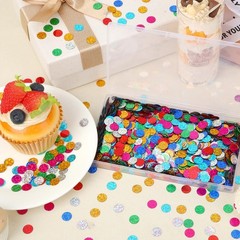 MARFOREVER Multicolor Sparkle Foil Confetti, Glitter Round Confetti Birthday …