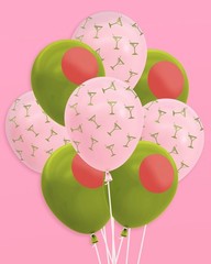 , Dirty Martini Latex Balloons – 24 pk, 12″ | Olive Cocktail Decorations, Pin…