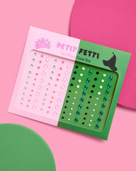 Pink + Green Witch Face Gems – 112 Pcs. | Birthday Decorations, Cute Girl Party