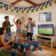 World Cup 2026 Party Decorations Supplies Set, 86 pcs Includes Multicolor
