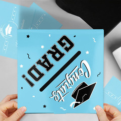 Graduation Party Decorations Box Card for Gift Favors Decor Supplies – Sky Blue