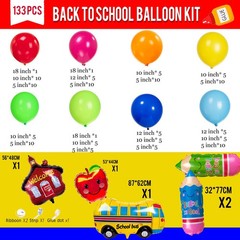 back to school balloons hot pink and red yellow green balloon garland arch ki…