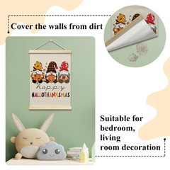 Happy Hallothanksmas Posters Hanger Frame Hanging Poster for Home Office BedR…