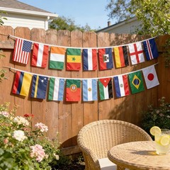World Cup Flag Banner 42 20 x 14 cm / 8 x 5.5 inches, Nation Flags