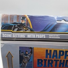 Batman Giant 5pc Scene Setter Kit W/9 Photo Props 30inch Balloon And Party Game