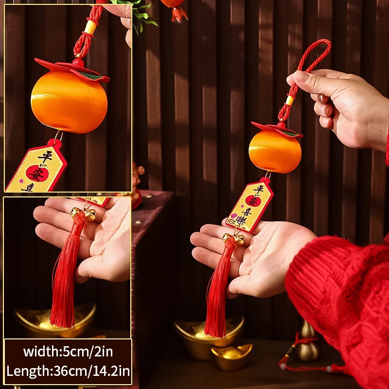 Chinese Style Lucky Hanging Ornaments 2025 Lunar New Year Lantern Pendants