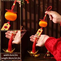 Chinese Style Lucky Hanging Ornaments 2025 Lunar New Year Lantern Pendants