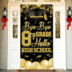8TH Grade Graduation Decorations 2026, 8TH Grade Graduation Door Cover, Bye Bye