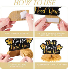 7 Pieces Farewell Party Decorations We Will Miss You Decorations Honeycomb Going
