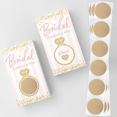 Bridal Shower Games – Scratch Off Raffle Cards, Fun Wedding Shower Game, Pink…