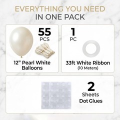 Set De 100 Globos De Blancos Metalicos Para Fiestas Cumpleaños Bodas 12 Pulgadas