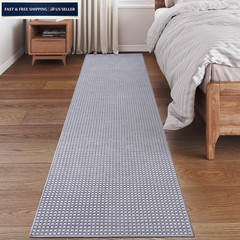 YDKGL 2×6 ft Kitchen Runner Rug Mat Non Slip Boho 2′ X 6′, A- Light Grey