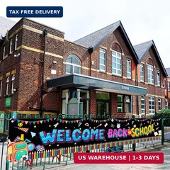 Large Welcome Back to School Banner 120×20 Inch, Back To School Decorations Back