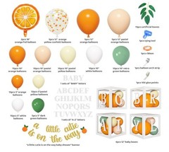 138Pcs Little Cutie Baby Shower Balloon Boxes Decorations, Baby Block with Lette