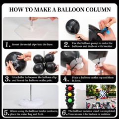 Traffic Light Balloon Column Stand Kit 2 Sets,Adjustable Metal Tubes with 148…