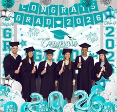 Teal Graduation Decorations 2026,Class of 2025 Graduation Decorations with Co…