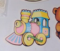 Vintage 1981 Beistle Co. Paper Mobile Baby Shower Decor Hanging Decoration