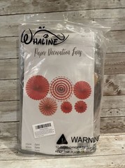 Whaline Fall Party Decorations Orange Hanging Paper Fans Autumn Paper Pompoms…