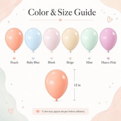 Pastel Retro Balloons, 12 Inch 6 Color Blue Purple Green Pink Beige Latex Par…