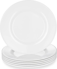 Melamine Dinner Plates Salad 8 inch Round 8 inches, White