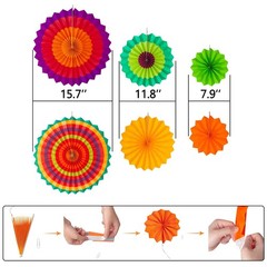 Fiesta Party Supplies 35Pcs, Pennant, Swirls, String, Banner Decor