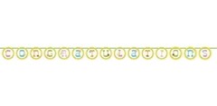Creative Converting Happi Tree Sweet Baby Congratulations Ribbon Banner 5.5ft.