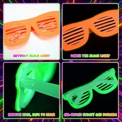 Mega-L 12 Pcs Glow in The Dark Glasses, Glow in The Dark Party Supplies, Neon…