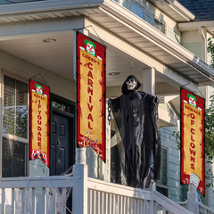 3 Pcs Carnival Party Decorations Carnival Banner for Halloween Evil Circus Porch