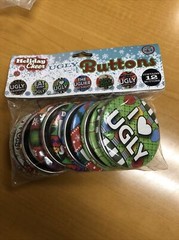 Christmas Ugly Sweater Garland & Pinback Buttons Party Decorations – NEW!
