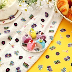 200 PCS I Love 80s Retro Confetti Back To 80s Birthday Party Decor Supplies