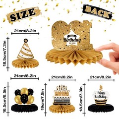 Happy 100th Birthday Honeycomb Table Centerpieces Cheers to 100 Years Decor