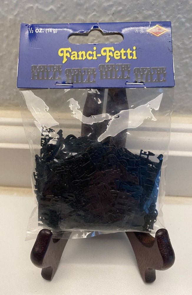 «Over The Hill» Black Birthday Party Decoration Confetti 0.5 oz