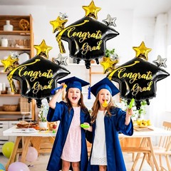 3Pcs Graduation Cap Balloons Large Congrats Grad Foil Balloons for Class of 2…