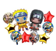 10 PieceFunky Naruto Fighter Theme Kids Birthday Decoration Party Foil Balloons